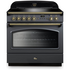 Falcon 90cm Classic FX Induction Freestanding Oven/Stove Slate and Brass CLA90FXEISL-BR image NaN