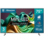 Hisense 75 Inch U6NAU 4K Mini-LED QLED Smart TV 75U6NAU hero image