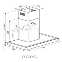 Omega 90cm Stainless Steel Canopy Rangehood ORC93XA hero image