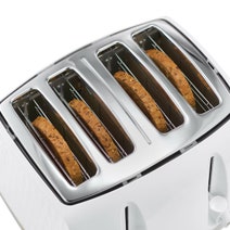 Russell Hobbs Honeycomb 4 Slice Toaster White RHT704WHI hero image
