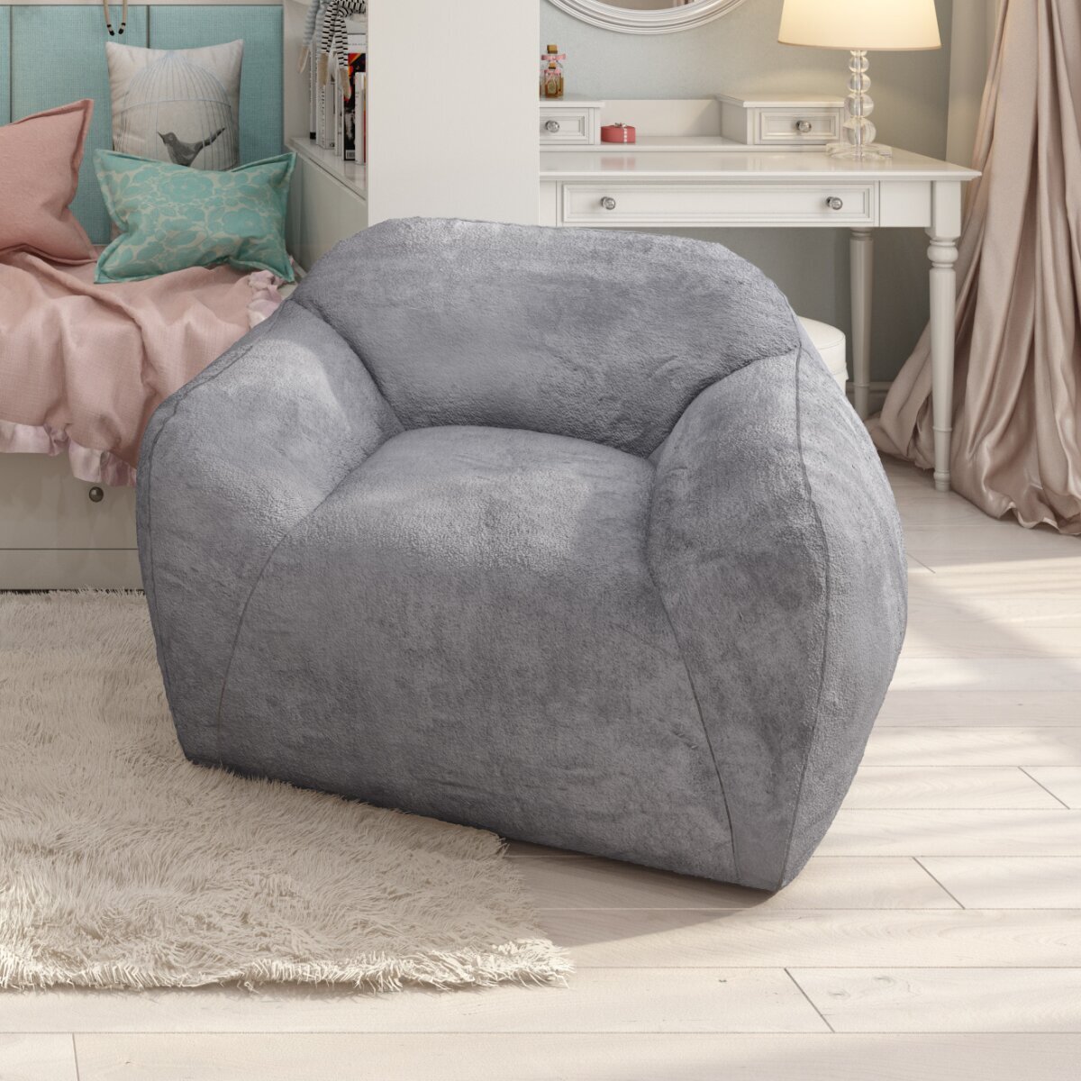 I Am Fake Proudly Animal Free Grey Snug Chair HCXSNUSA20BGRE