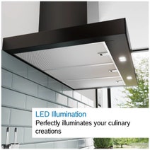 Bosch 90cm Series 6 Wall-mounted Canopy Rangehood, Stainless Steel DWB97DN30A hero image