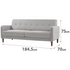 Zinus Adair Modern 3 Seater Sofa with Armrest Pockets Light Grey AU-AD-LG-3P image NaN