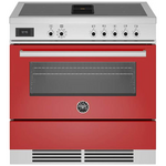 Bertazzoni 90cm Professional Airtec Red Induction Freestanding Oven with Integrated Downdraft PROCH94I1EROT  hero image