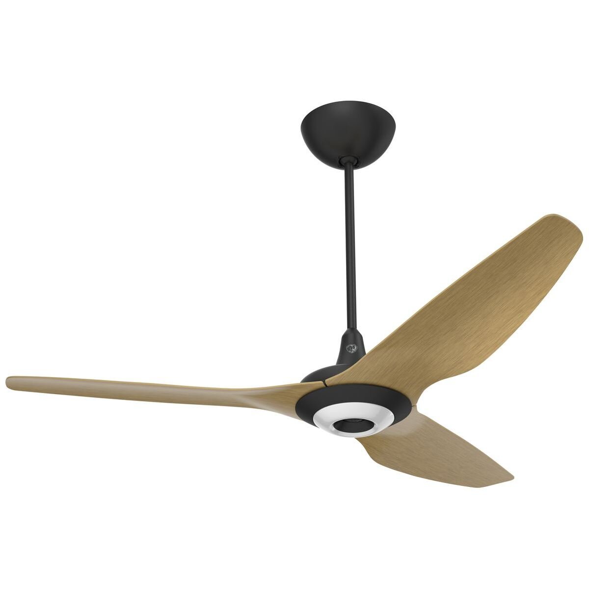 Big Ass Fans 1.5m Haiku Outdoor in Caramel Bamboo with Black with Universal Mount and Light FR150A-U0F12-4-1 hero image