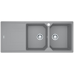 Franke Urban Double Bowl Topmount/Flush Mount Sink with Left Hand Drainer - Grey UBG621SGLHD hero image