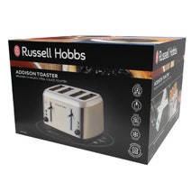 Russell Hobbs Addison 4 Slice Toaster Brushed Stainless Steel RHT514BRU hero image