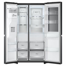 LG 635L Side by Side Fridge with InstaView Door-in-Door GS-V635MBLC hero image