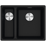 Franke Maris 340/150mm 1 and 1/2 Bowl Left Undermount Sink with Extension Drainer Onyx MRG160SBLON-FPC hero image