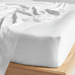 Linen House Augusta 500TC White Queen Fitted Sheet 50cm 01841D052 hero image