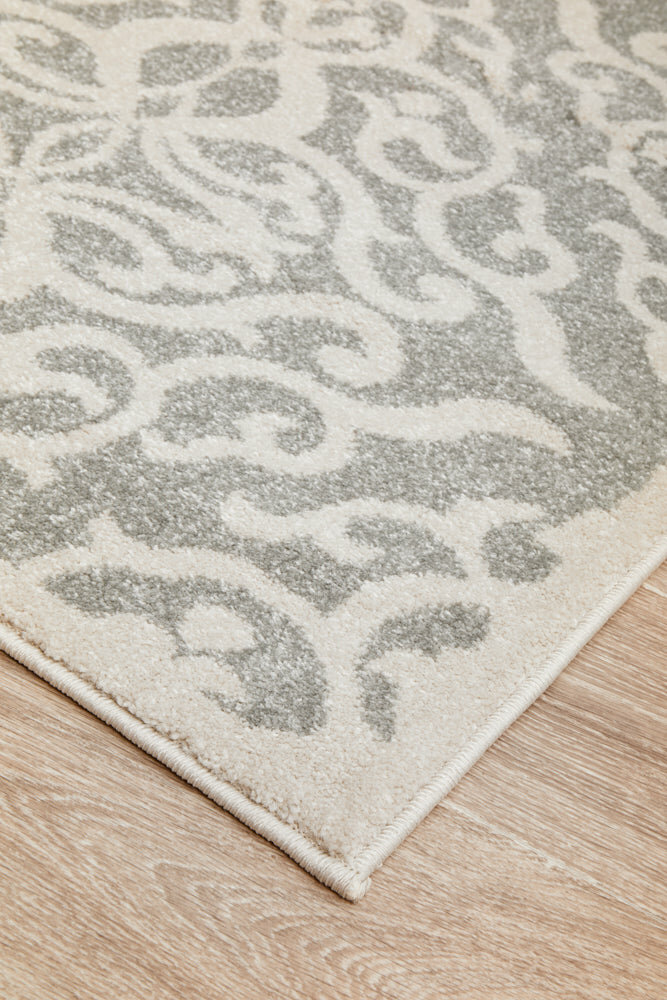 Rug Culture Chrome Large Silver & Off White Rug 290X200CM - CRO-LYD-SIL-290X200 hero image
