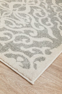Rug Culture Chrome Large Silver & Off White Rug 290X200CM - CRO-LYD-SIL-290X200 hero image