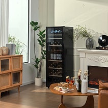 LeCavist 168 Bottle Single Zone Wine Cabinet Black LEK168PV hero image