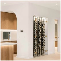 KingsBottle 36 Bottle Floor-to-Ceiling Mounted Wine Rack with Offset Pegs FTC215W3050H-D18X1 hero image
