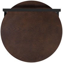 Zinus Round Metal and Wood Bedside Table Dark Brown AU-UTNST3-24B hero image