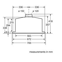 Siemens 70cm iQ500 Under Cupboard Rangehood LB78574AU hero image