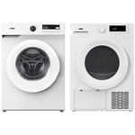 Mykin 8kg Front Load Washer & 8kg Heat Pump Dryer White Package (Stackable) MFLW800WMHPD800W hero image
