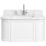 Turner Hastings Evara 90x53 Wall Hung Vanity with Real Marble Top and Ceramic Undercounter Basin White NTH EV950-WH-NTH hero image