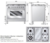 ILVE PW90IMPSS 90cm Freestanding Dual Fuel Oven/Stove hero image
