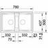 Blanco Lexa 8 Double bowl inset with overflow LEXA8BK5 image NaN