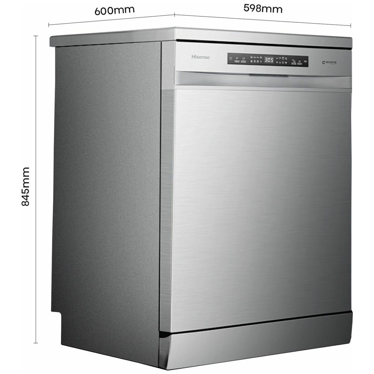 Hisense 60cm Freestanding Stainless Steel Dishwasher HSCM15FS hero image