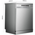 Hisense 60cm Freestanding Stainless Steel Dishwasher HSCM15FS image NaN