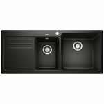 Blanco Bowl and 3/4 Inset Sink with Left Hand Drainer Black NAYA8SBRK5 hero image