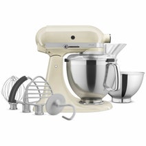 KitchenAid KSM195 Artisan Stand Mixer Almond Cream 5KSM195PSAAC hero image