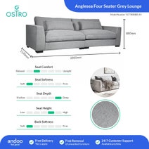 Ostro Anglesea Four Seater Lounge Grey Y37780BBEL43 hero image