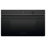 Fisher & Paykel 76cm Series 9 Contemporary Compact Combi-Microwave Oven Black Glass OM76NDTDB1  hero image