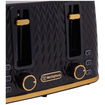Westinghouse Kettle and Toaster Pack Black Gold 1.7L Kettle, 4 Slice Toaster WHKTPK13KG hero image