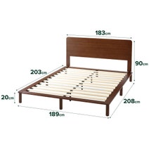 Zinus Arden Coffee Bean Bamboo King Bed Frame AU-FPWHC1ZC-08K hero image