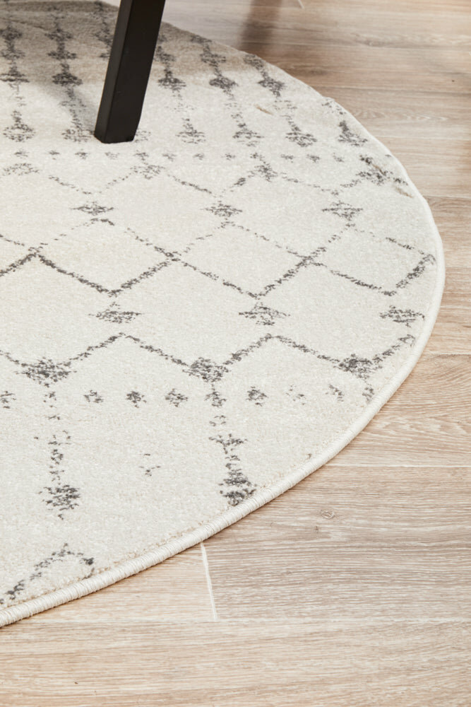 Rug Culture Chrome Medium Silver & Off White Rug 200X200CM - CRO-ELS-SIL-200X200 hero image
