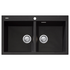 Oliveri Santorini Double Bowl Topmount Sink Black ST-BL1564-OF image NaN