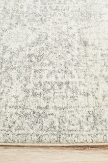 Rug Culture Evoke Large White Silver Rug 400X80CM - EVO-253-WSIL-400X80 hero image