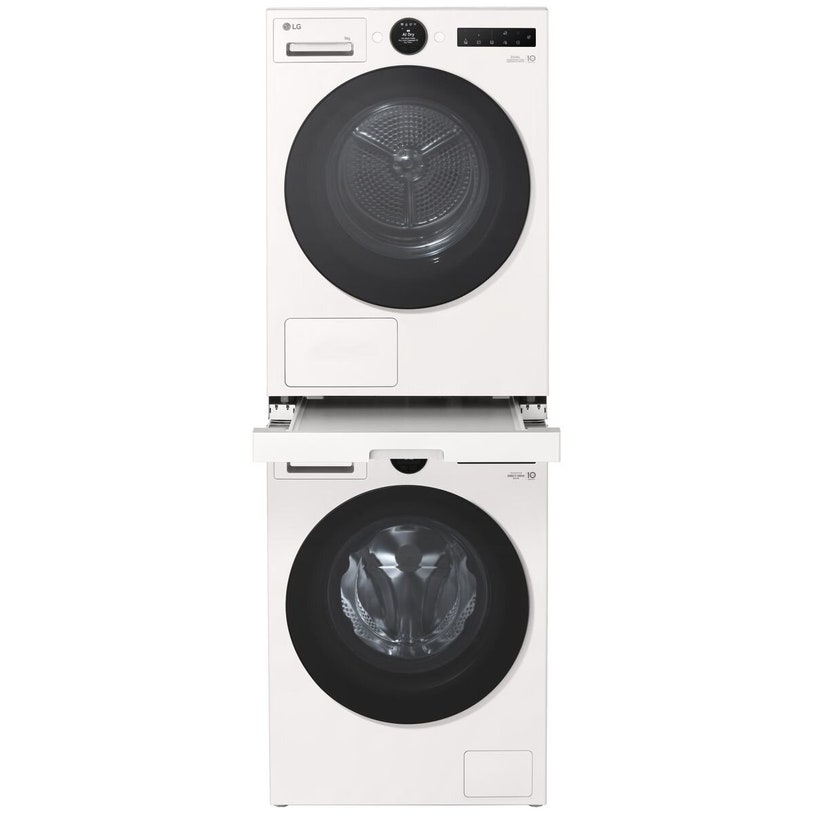 LG Washer+Dryer Stacking Kit with Shelf Essence White STKIT-EW ...