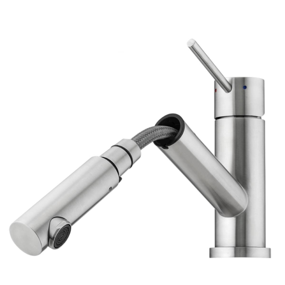 Oliveri Monet Double Bowl Sink and Essente Pull Out Tap Pack SS31615MO70U hero image