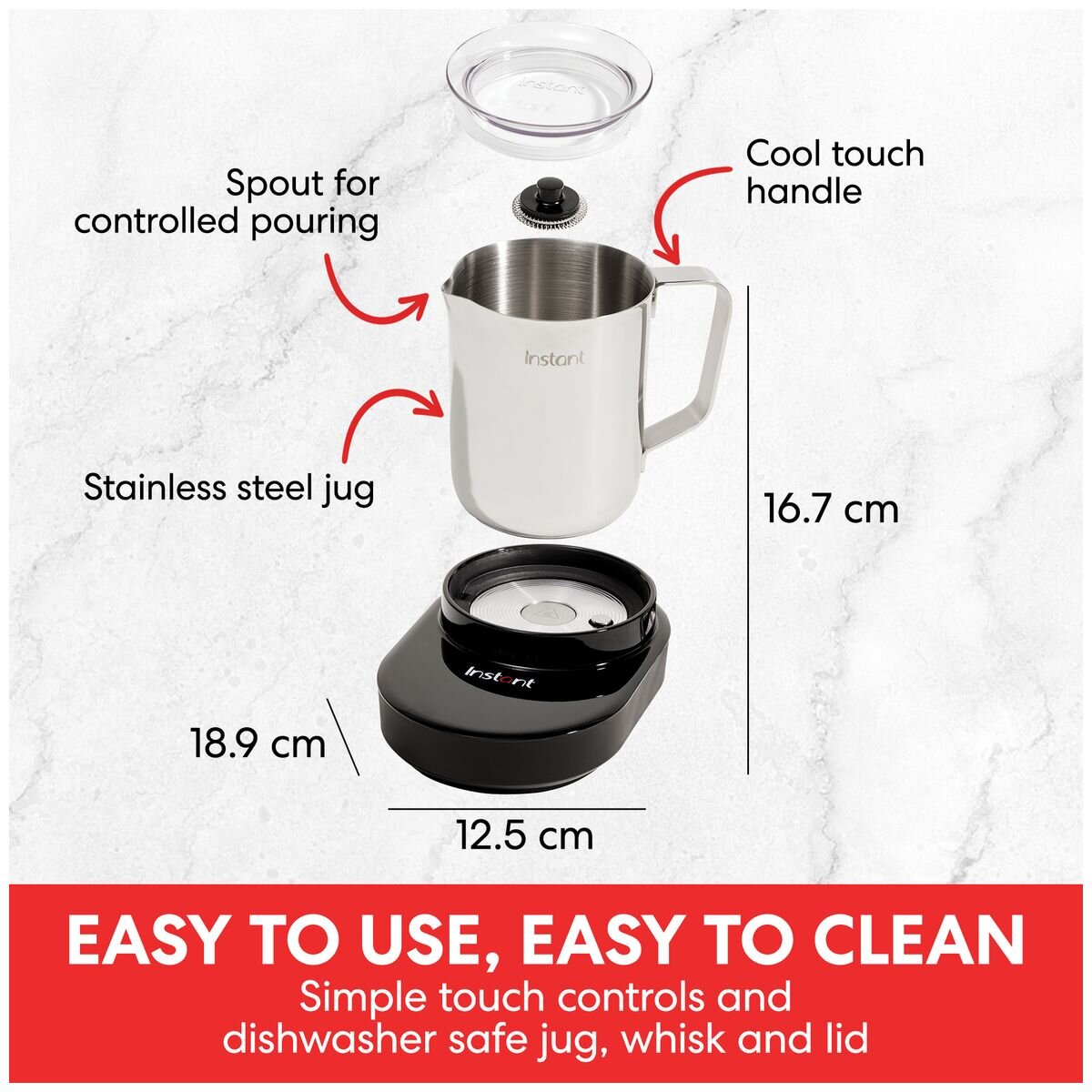 Instant Pot Stainless Steel 500ml Frother Station 140-3457-01-AU hero image