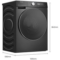 Hisense Series 7 10kg/6kg Washer Dryer Combo Charcoal Black HCF7S1014BX hero image