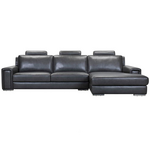 Kalona Ahlbeck Anthracite Three Seater Left Facing Chaise Sofa 6765-LAF-MS5002 hero image