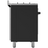 GlemGas 90cm Matte Black Natural Gas Freestanding Oven with Electric Grill GA965GGMB image NaN