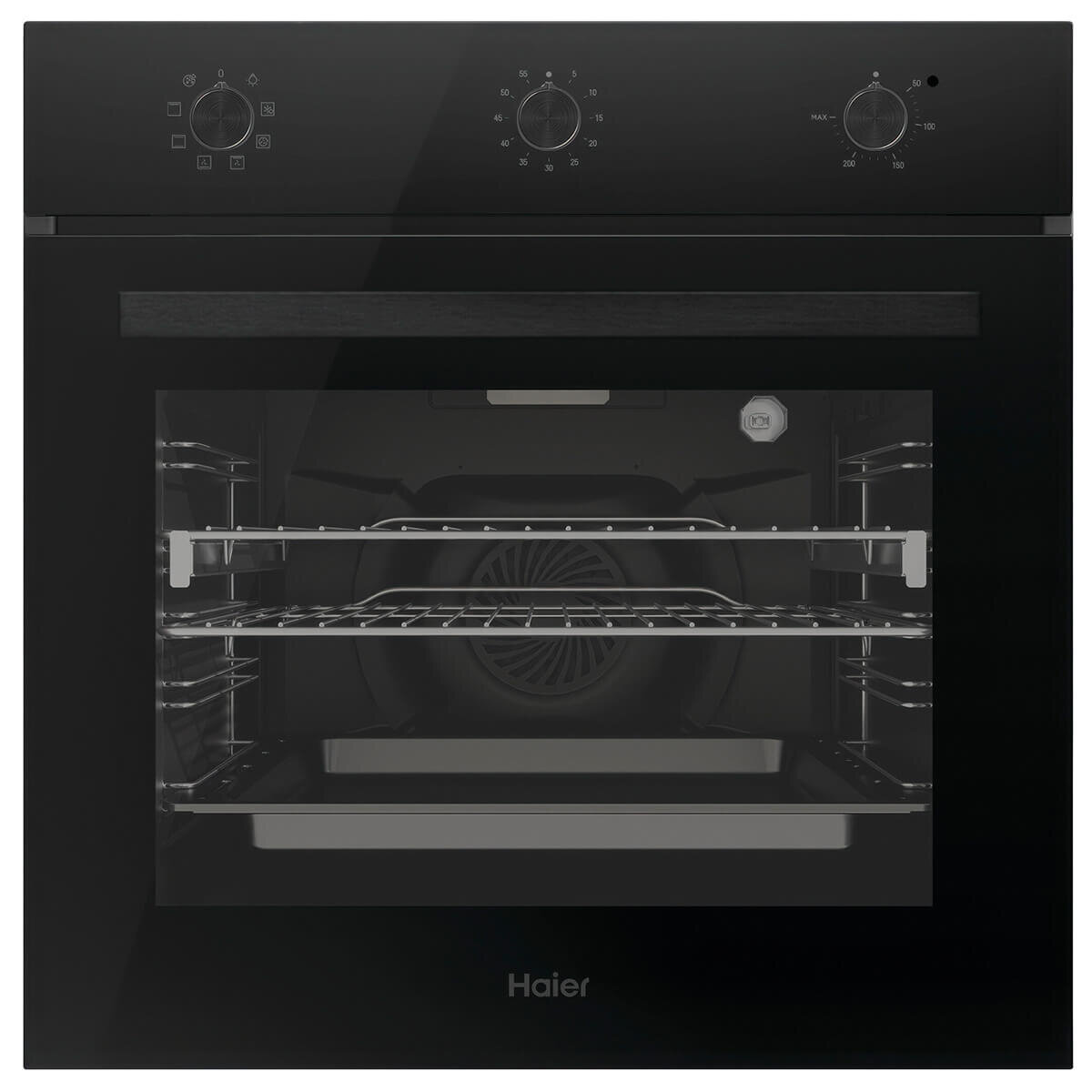 Haier 60cm 300 Series 7 Function Built-in Convection Oven Black HWO60S7MB5 hero image