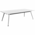 OLG Team Meeting Tables 2400x1200 Polished Alloy Frame/ White Worktop OG_TT2412_PA_W image NaN