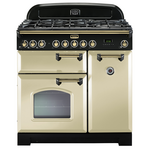 Falcon 90cm Classic Deluxe  Freestanding Dual Fuel Oven/Stove Cream and Brass CDL90DFCR-BR hero image