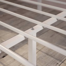 Zinus Patricia Queen Metal Canopy Bed Frame White AU-CPBFW-Q hero image