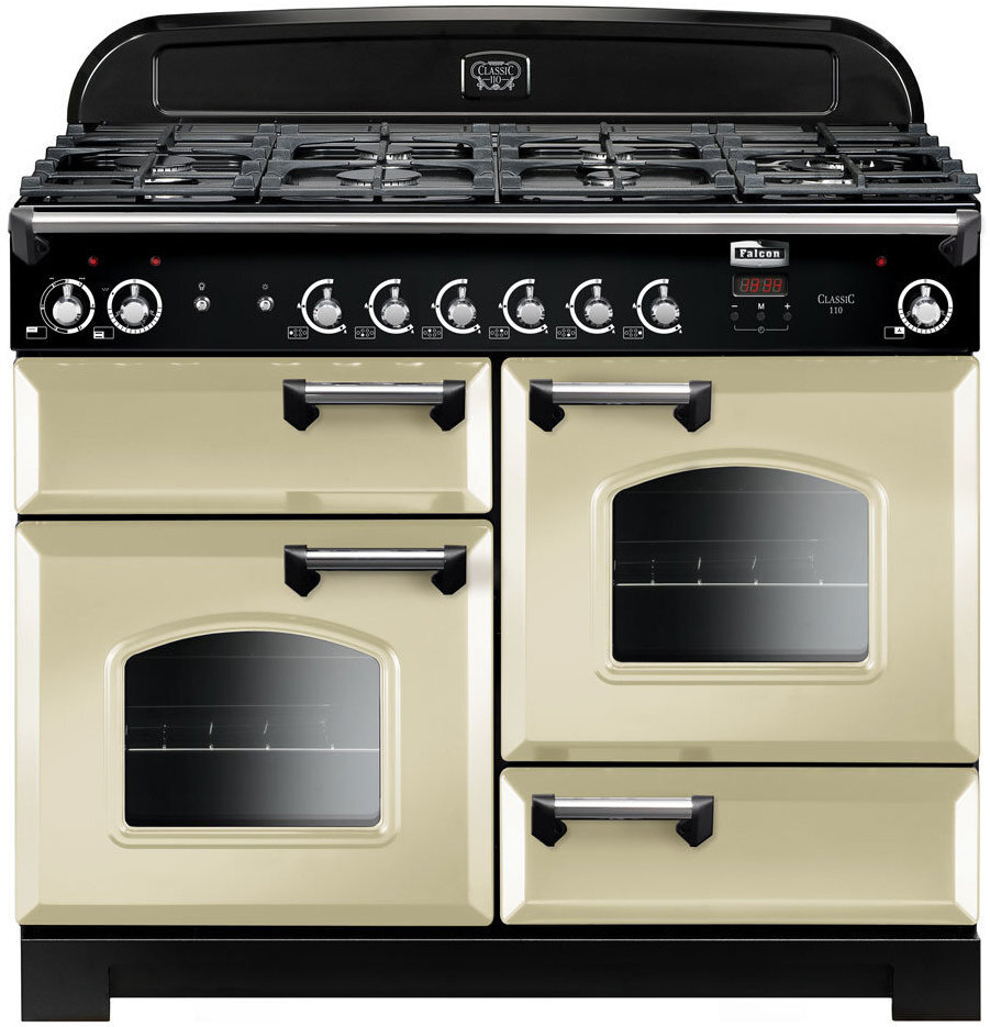 Falcon 110cm Classic Freestanding Dual Fuel Oven/Stove Cream and Chrome CLA110DFFCR-CH hero image