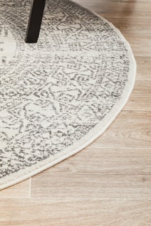 Rug Culture Chrome Large Silver & Off White Rug 240X240CM - CRO-ADD-SIL-240X240 hero image
