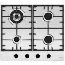 Omega 60cm Natural Gas Cooktop with Wok Burner Stainless Steel OCG604WX hero image