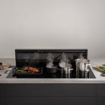 Novy 120cm Panorama Induction Cooktop with Integrated Downdraft Rangehood 142120 hero image