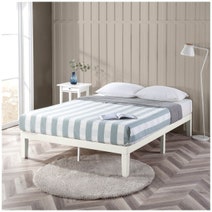 Zinus Double Moiz Solid Wood Bed Base White AU-RWPBWH-14D hero image